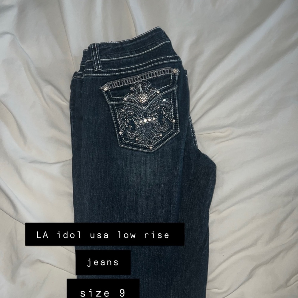 L.A. idol Low Rise Dark Blue Jeans